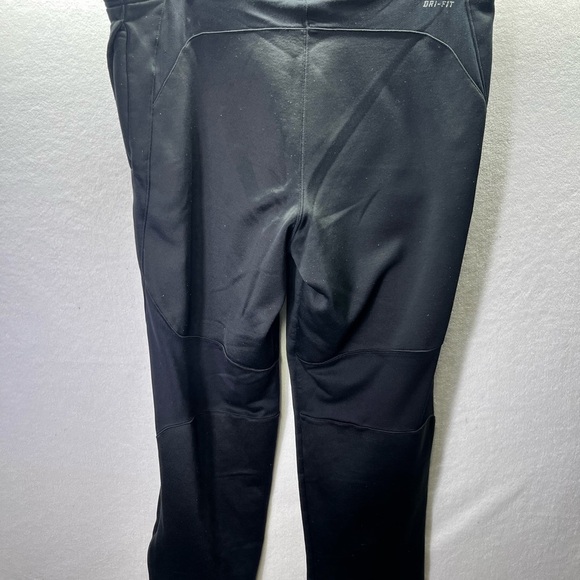 Nike Dri-Fit Sweatpants Joggers Mens L Black Zip Legs Workout Comfy Running 2505 - Picture 8 of 10